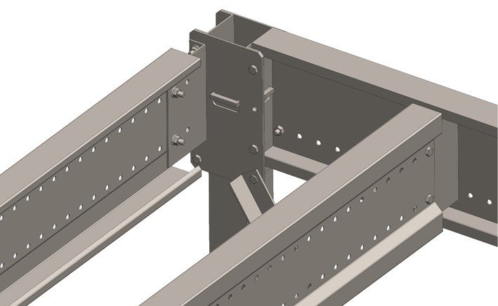 Détail porteur et solive mezzanine